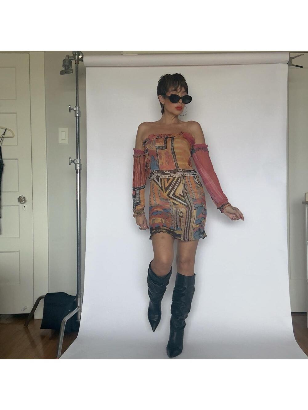 Y2K Save the Queen Silk Dress